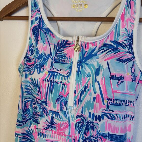 Lilly Pulitzer Canna Bra Tank Ravello Blue Perfect Match UPF 50+ Size XS - Picture 4 of 7